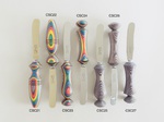 Colored Wood Cheese Spreaders