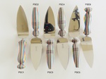Colored Wood Pie Servers