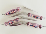 Colored Wood Pie Servers